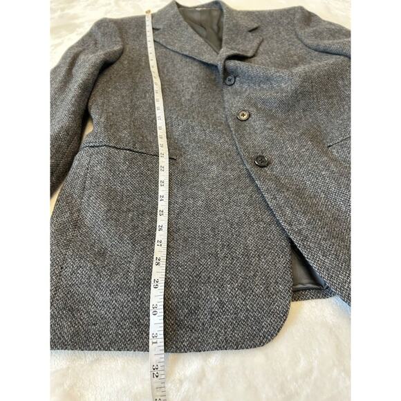Brooks 346 Mens Wool/Lambs Sport Coat 41R Gray Blazer Jacket Career Preppy VTG - Picture 11 of 12